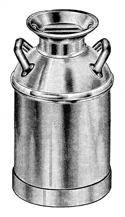 vintage milk can clip art, old fashioned milk container, antique ...
