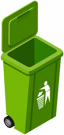 Green Trash Can PNG Clip Art Image - Best WEB Clipart