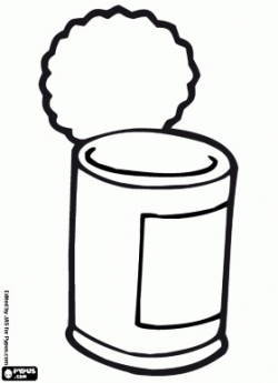 Amazing Of Tin Can Clipart Black And White - Letter Master