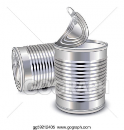 EPS Illustration - Food tin cans. Vector Clipart gg59212405 - GoGraph