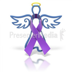 Cancer Ribbon Angel Clipart