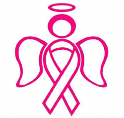 Amazon.com: RIBBON ANGEL decal sticker support breast cancer, Pink ...