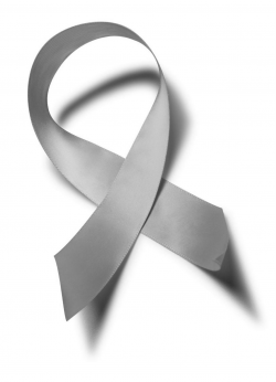 This gray ribbon supports awareness of glioblastoma brain tumors ...