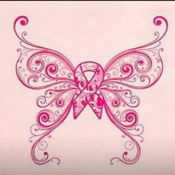 Butterfly breast cancer tattoo.... maybe to put on a shirt @Jesse ...