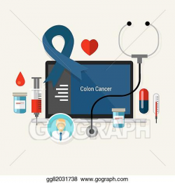 Vector Art - Colon cancer treatment chemotherapy medicine ...