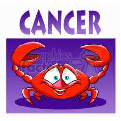 horoscope cancer crab clipart. Royalty-free clipart # 395089