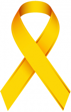 Clip Art Of A Childhood Cancer Awareness Ribbon | Childhood cancer ...