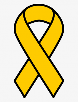 Gold Childhood Cancer Ribbon - Gold Cancer Ribbon Clipart ...