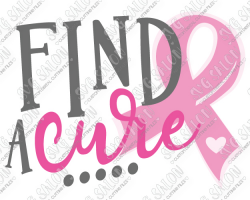 Find A Cure Breast Cancer Awareness SVG Cut File Set
