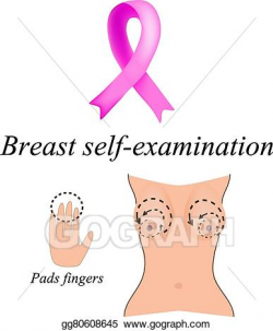 Vector Art - Breast self-examination. the fight against breast ...