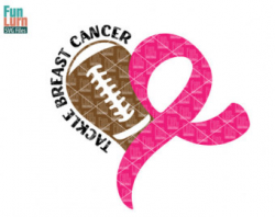 Kick Cancer Football SVG Breast Cancer Awareness SVGCancer
