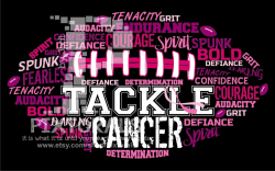 Tackle Cancer Football Design, Breast Cancer Awareness, Breast ...