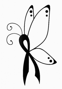 Simple butterfly cancer ribbon melanoma | Skin deep | Pinterest ...