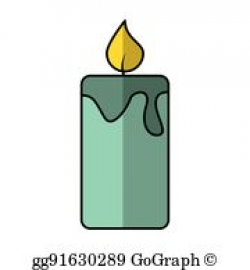 Vector Stock - Aroma candle vector illustration. Clipart ...