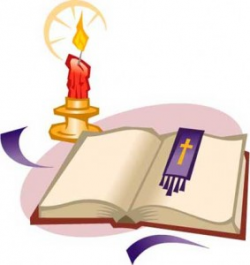 Candle And Bible Clipart