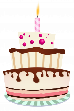 Birthday Cake with One Candle PNG Clipart Image | Gallery ...