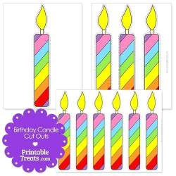 printable birthday candles for bulletin board ...