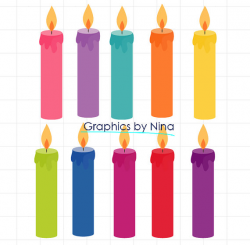 INSTANT DOWLOAD Birthday Candles clipart Birthday clipart Scrapbook ...