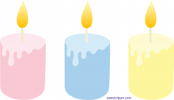 Pastel Colored Candles Set Clipart - Sweet Clip Art