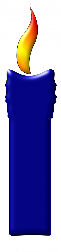 Clipart - A Blue Color Candle