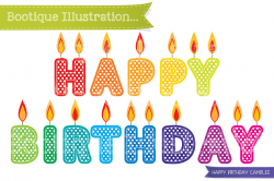 Happy Birthday Candles Clipart. Birthday Clipart. Candles ...