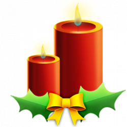 Christmas Candles With Ribbon Icon, PNG ClipArt Image | IconBug.com