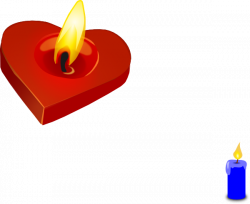 Burning Heart Candle Clip Art at Clker.com - vector clip art online ...