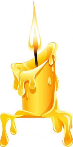 Melting Candle Clipart Yellow Object#3706583