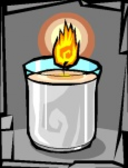 Jewish Memorial Candle Clipart
