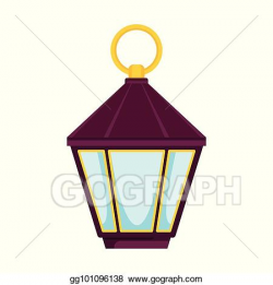 Vector Art - Lantern oldfashioned lilac. EPS clipart ...
