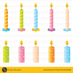 Candle vector - Digital Clipart - Instant Download - EPS, Pdf and ...