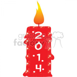 Royalty-Free 2014 candle clipart 388012 vector clip art image - EPS ...