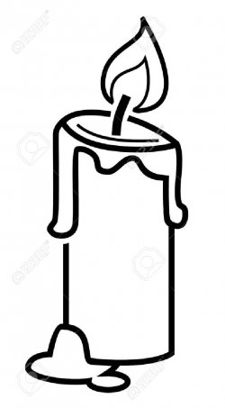 Great Candle Clip Art Black And