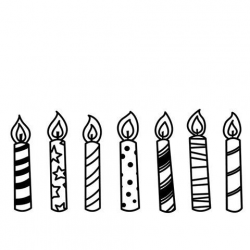 Birthday Candle Clipart Black And White plant clipart