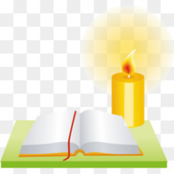 Vector Religious Books And Candles, Candle, Vector, Book PNG and ...