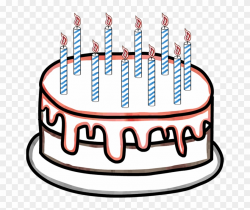 Birthday Cake Candle Clip Art - Birthday Cake With 10 ...