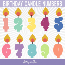 Birthday Candle Clipart, Birthday Clipart, Candles Clip Art, Cake ...