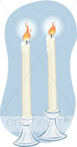 Clipart Two Candles | Wedding Candles Clipart