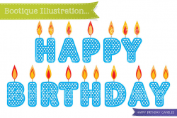 Happy Birthday Candles Clipart. Birthday Clipart. Blue Can… | Flickr