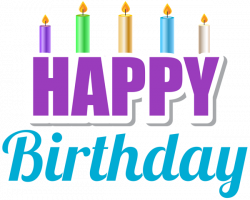 Happy Birthday with Candles PNG Clip Art | Gallery Yopriceville ...