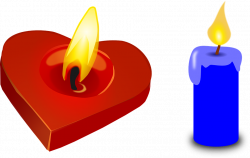 Candle clipart valentine - Pencil and in color candle clipart valentine