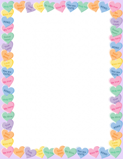 Printable candy heart border. Free GIF, JPG, PDF, and PNG downloads ...