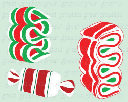 Christmas Candy Clip Art Christmas Clipart Digital Christmas Candy ...