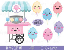 50% SALE cotton candy clipart cotton candy printable