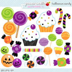 Halloween Candy Cute Digital Clipart - Commercial Use OK - Halloween ...