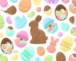 Pastel Easter Candy Clipart, Chocolate Bunny Clipart, Chocolate Egg Clip  Art, Spring Candy Clip Art Designs, Commercial Use