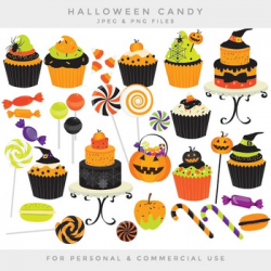 Halloween candy clip art - sweets clipart cupcakes cakes lollipops ...