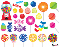 52 Candy clipart,candy clip art,printable,lollipop clipart,rainbow ...