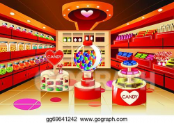 EPS Illustration - Grocery store: candy section. Vector Clipart ...