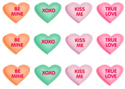 Valentine Heart Candy Clipart - Valentine's Day Pictures